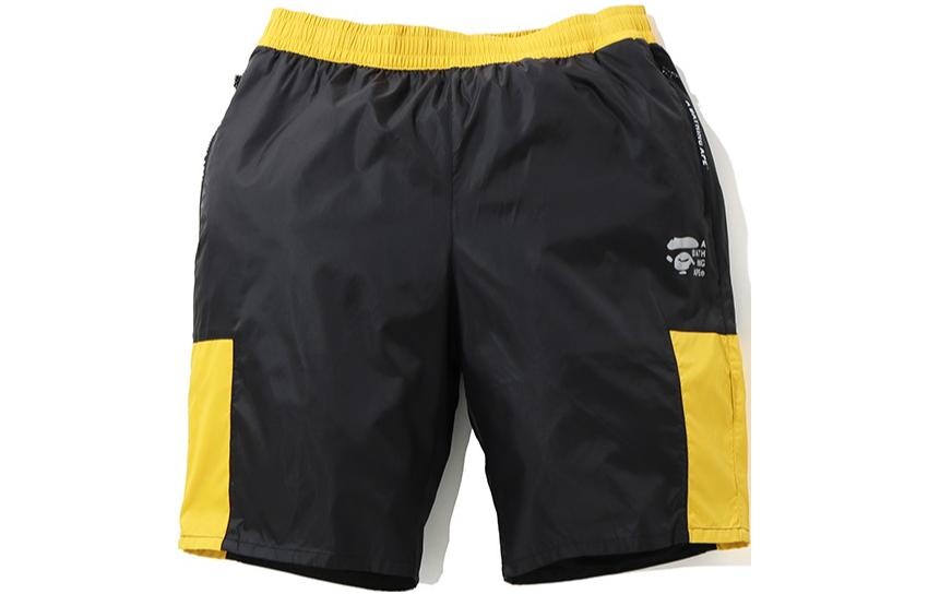 

Повседневные шорты для мужчин A Bathing Ape, черный/желтый