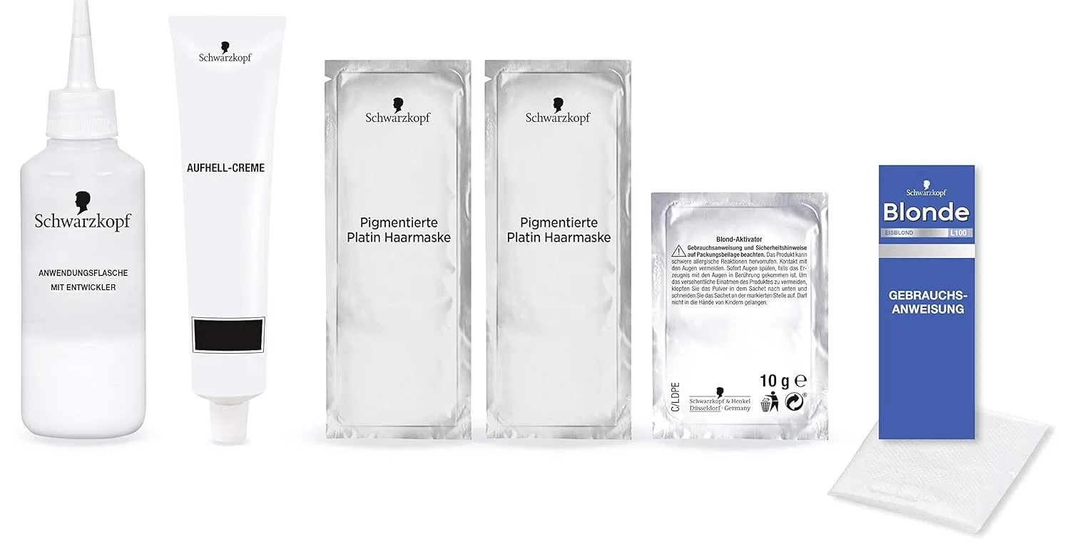 Осветлитель для волос Schwarzkopf Blonde L100 Platinum Brightener Ice Blonde (3 x 180 мл) Blonde, Ice Cream Blonde — фото 4