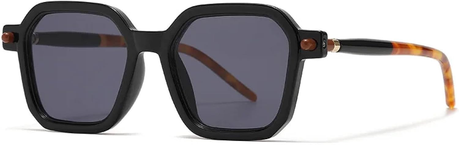 

Женские солнцезащитные очки в стиле панк — светло-серая оправа и линзы конфетных цветов — защита от УФ-излучения UV400 — для занятий спортом на открытом воздухе и вождения DSVIGF, C4black-black