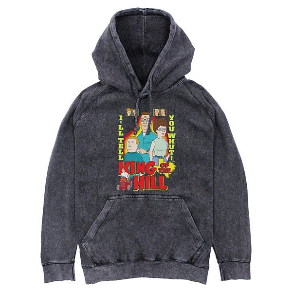 

Мужской худи i'll tell you whut! с принтом и эффектом минеральной стирки Licensed Character