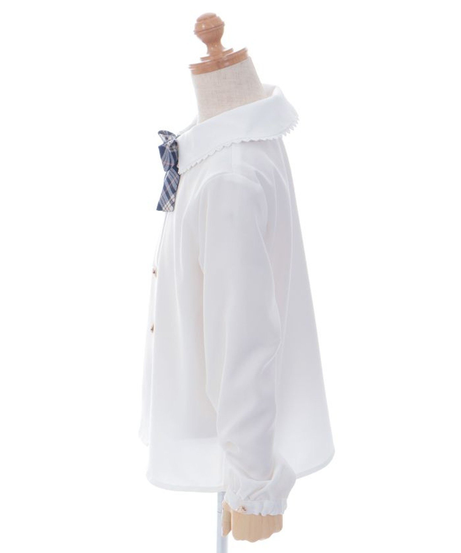 Блузка в клетку с лентами Axes femme kids, Navy blue — фото 4
