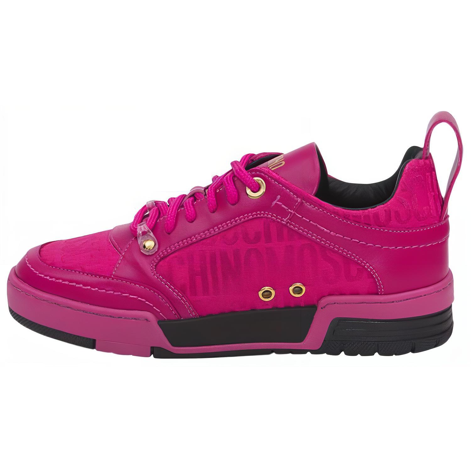 Женские футболки Allover Low-Top Skateboard Fuchsia MOSCHINO