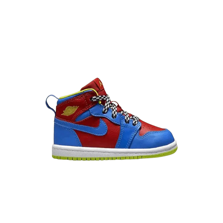 

Кроссовки Air Jordan 1 Retro High TD 'Cyber Red Blue', красный