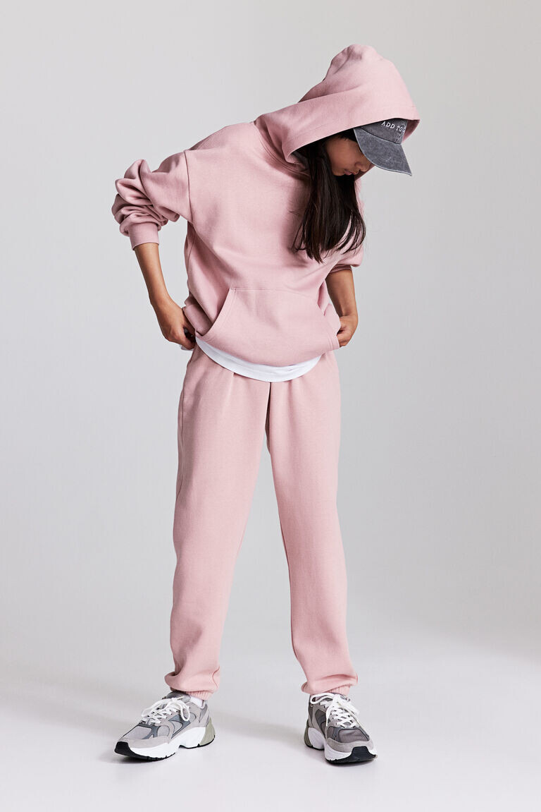 

2 пары хлопковых джоггеров H&M, розовый