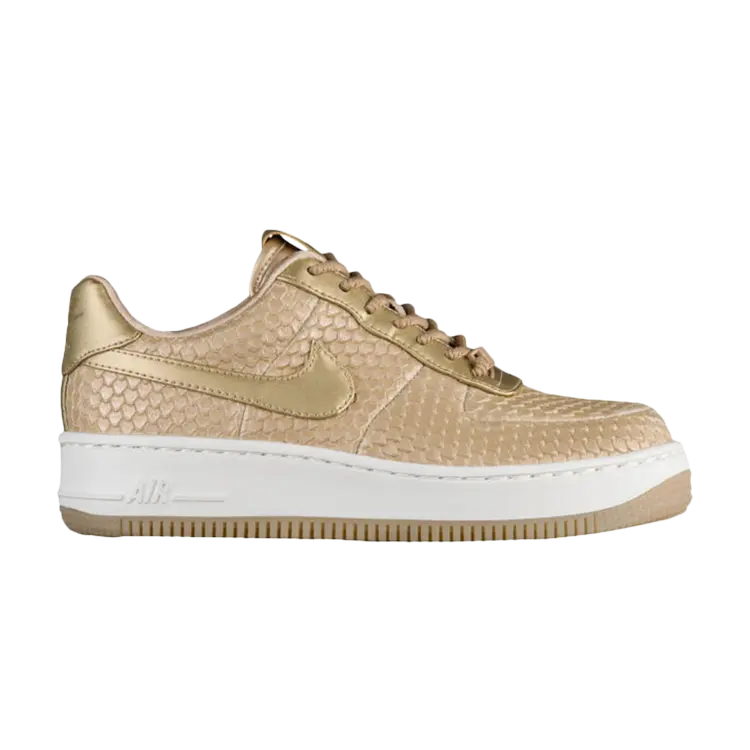 Кроссовки Nike Wmns Air Force 1 Upstep Premium 'Blur', золотой