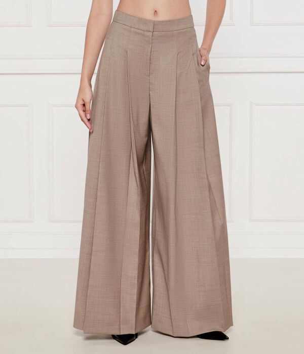 

Шерстяные штаны тетя1 Relaxed fit Boss, коричневый