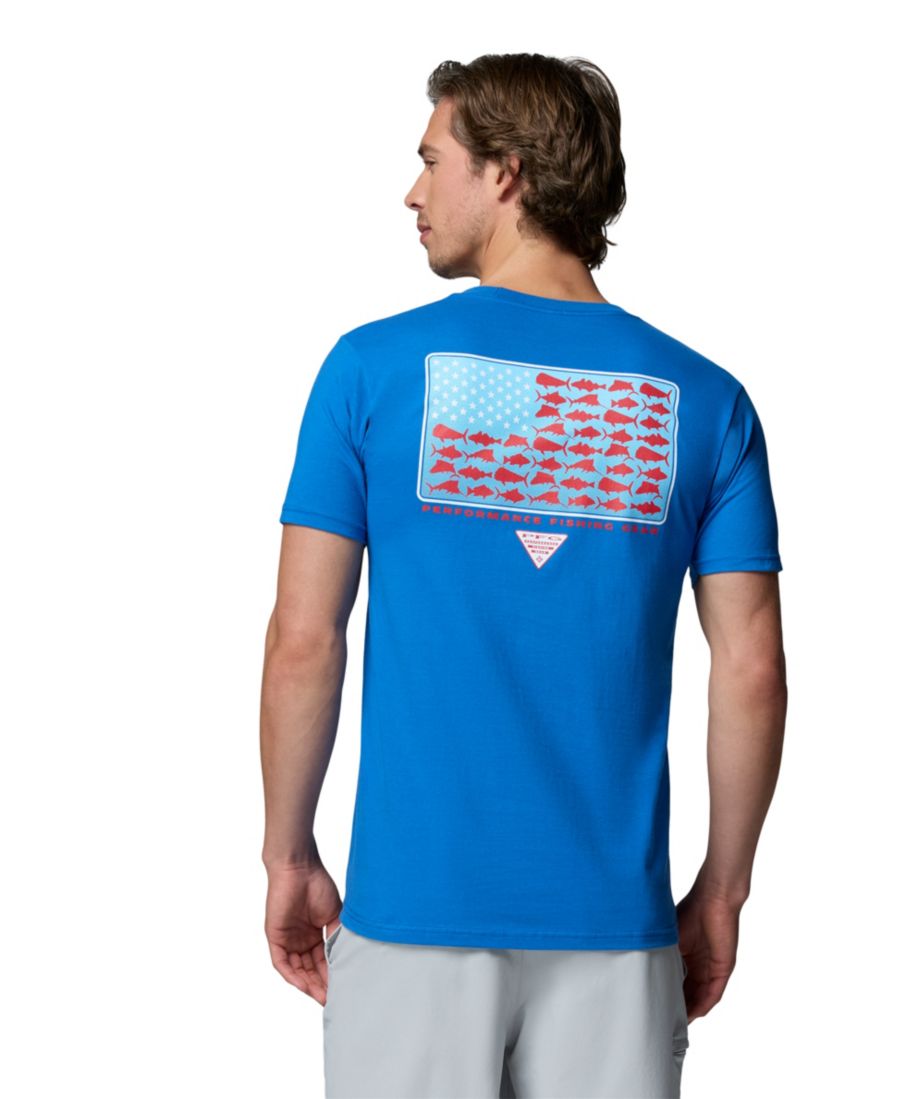 

Мужская футболка с графическим принтом PFG Class Columbia, Vivid Blue, Синий, Мужская футболка с графическим принтом PFG Class Columbia, Vivid Blue