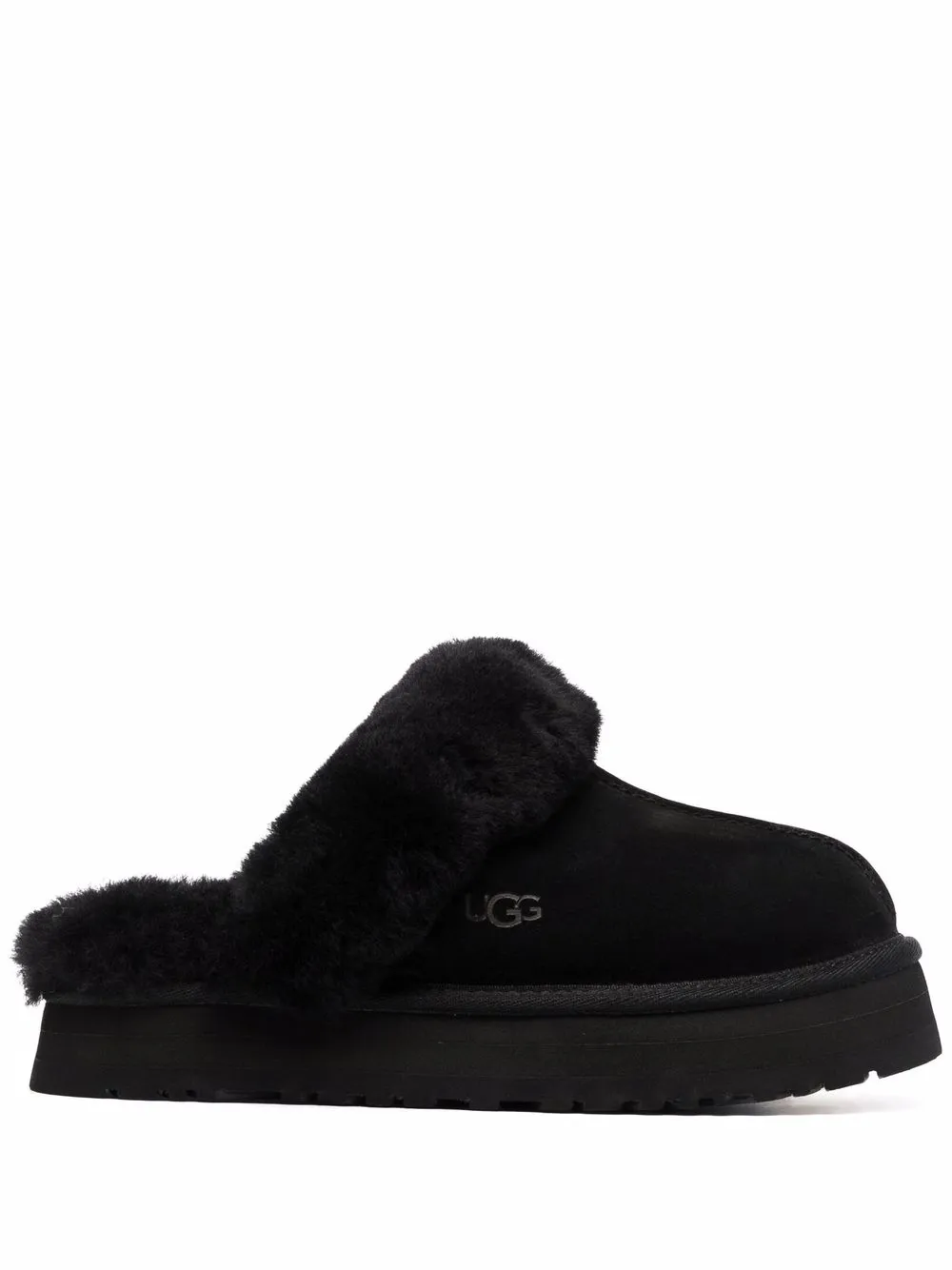 Слиперы с меховой подкладкой UGG, черный