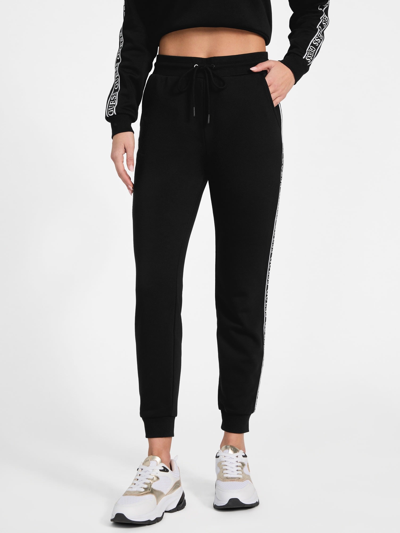 

Джоггеры с логотипом Annalise Guess Factory, черный