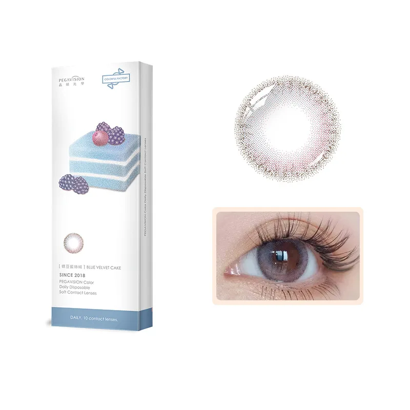Контактные линзы Unisex Pegavision, [Sugar Candy Collection-Butterfly Blue Velvet]