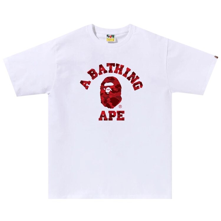 

Футболка BAPE Color Camo College 'White/Red', белый