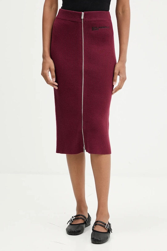 

Юбка Karl Lagerfeld Jeans, бордовый