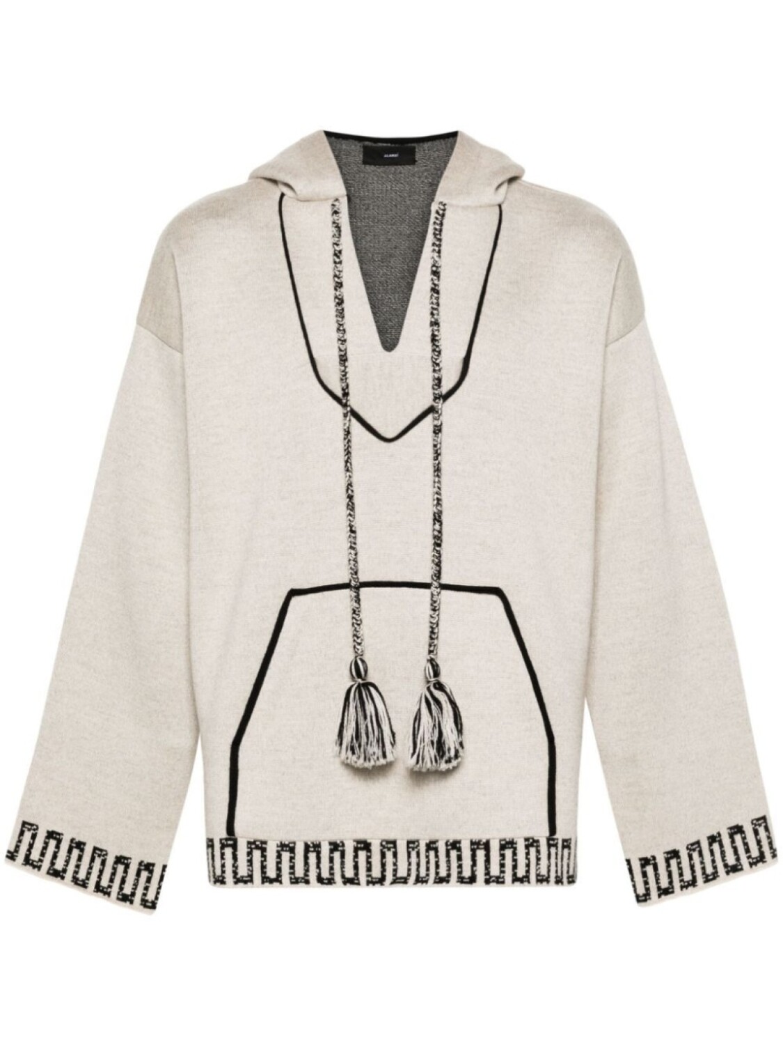 

Alanui жаккардовое худи с узором, нейтральный цвет