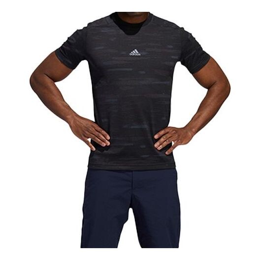 

Футболка men's jaq printing short sleeve black t-shirt Adidas, черный