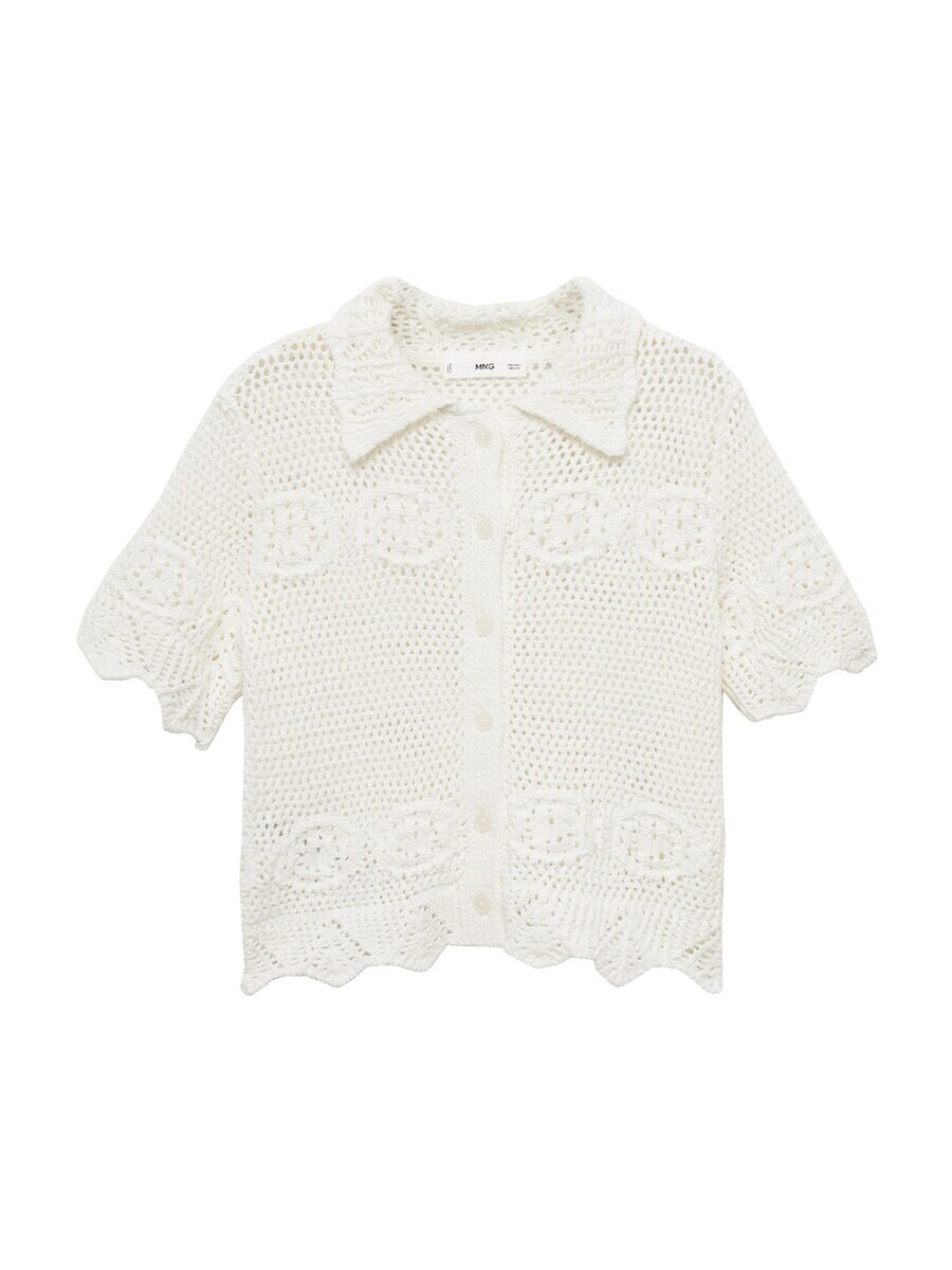 

Вязаный кардиган MANGO Knit Cardigan Pacita, экрю