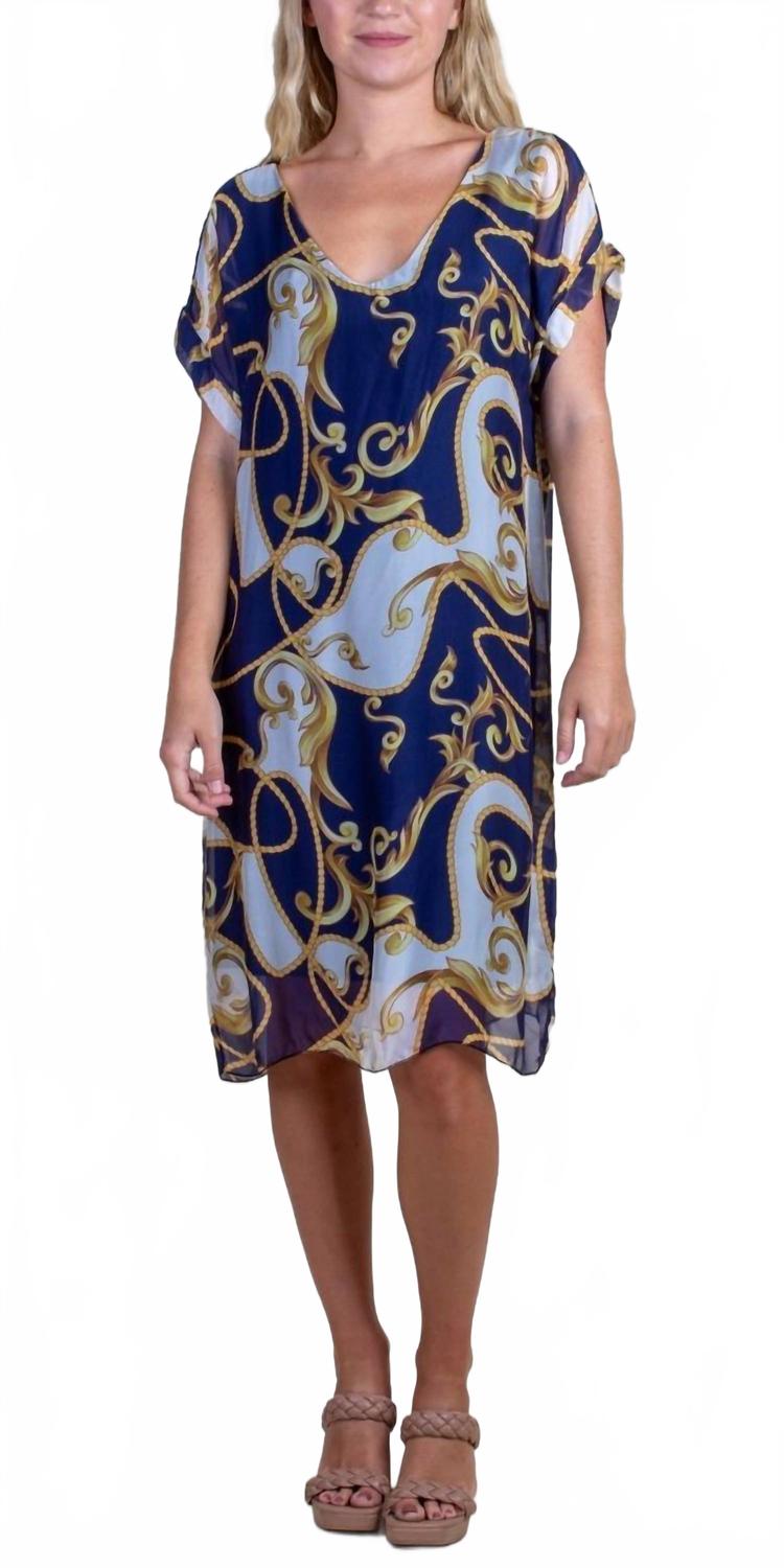 

Террамо Барокко платье в темно-синем цвете GIGI MODA