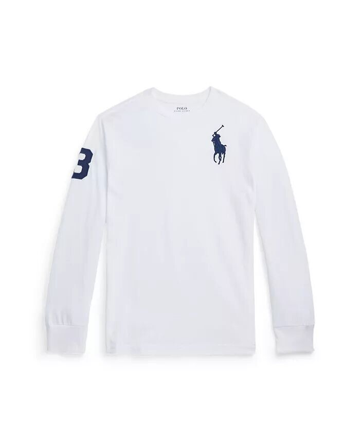 

Футболка из хлопкового джерси Big Boys Big Pony Polo Ralph Lauren, белый