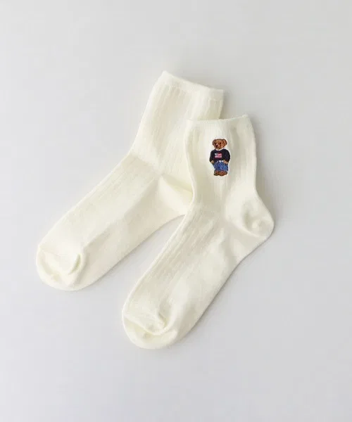 Женские короткие носки Polo Bear из органического хлопка POLO RALPH LAUREN 03207311