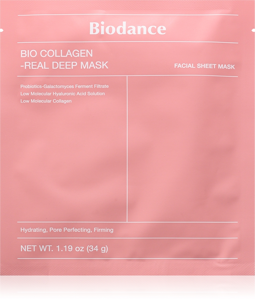 

Маска Bio-Collagen Real Deep Mask, интенсивная гидрогелевая маска для увлажнения и сужения пор Biodance, 34 гр