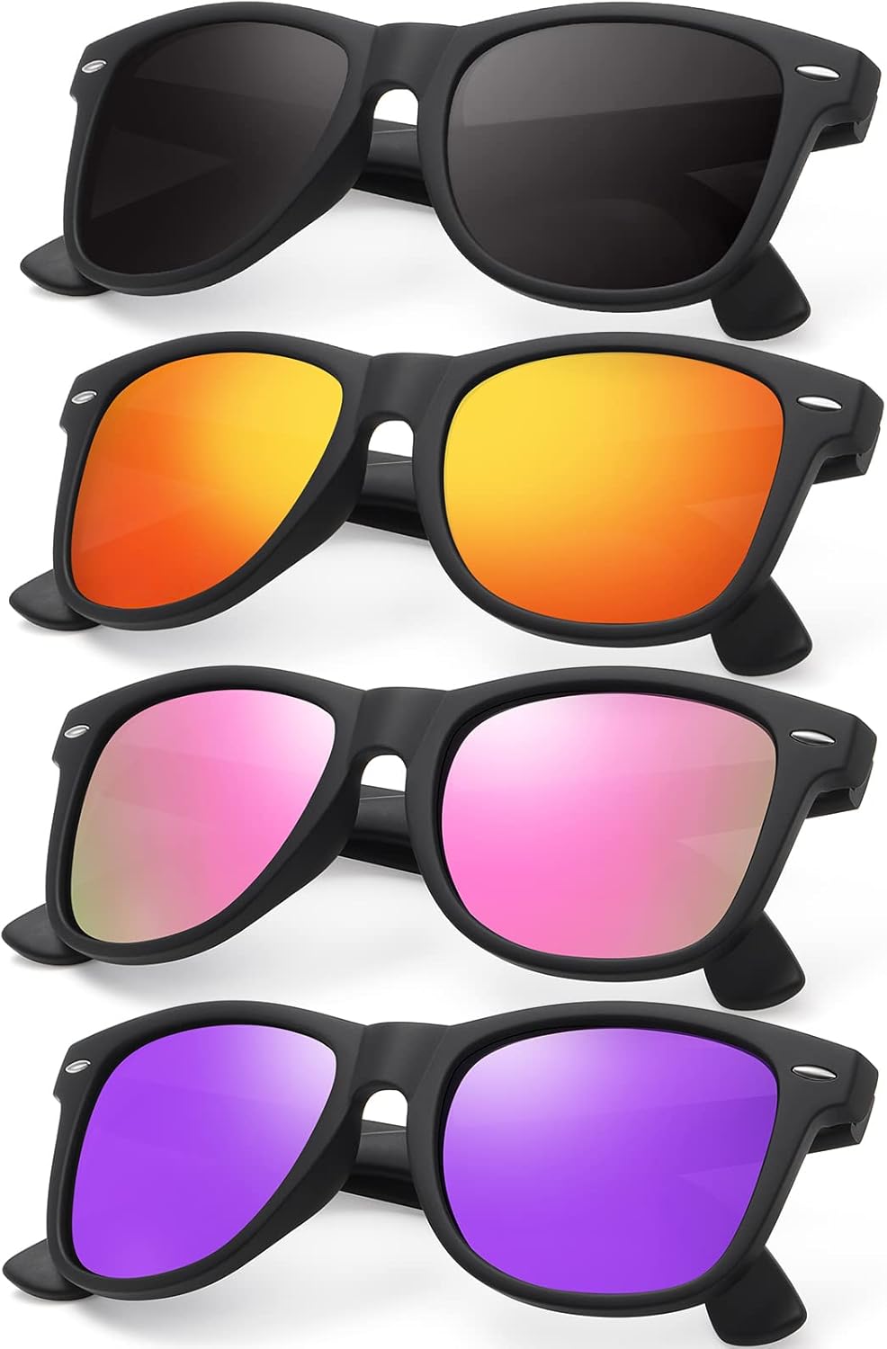 

Поляризованные солнцезащитные очки для женщин и мужчин - модные солнцезащитные очки для вождения, рыбалки, с защитой от УФ-излучения UV400 Occhsouo, A6-orange+purple+pink+black