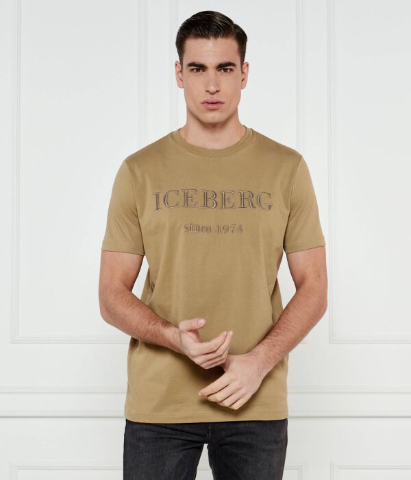 

Футболка мужская Iceberg с вышивкой, бежевый