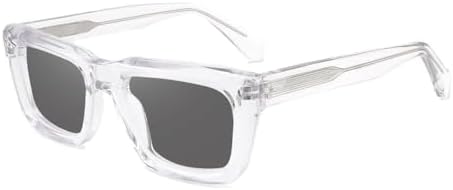 

Качественные солнцезащитные очки 2027 года для мужчин, квадратные солнцезащитные очки с заклепками для женщин, большие солнцезащитные очки UV400 для мужчин MTZJH, Transparent