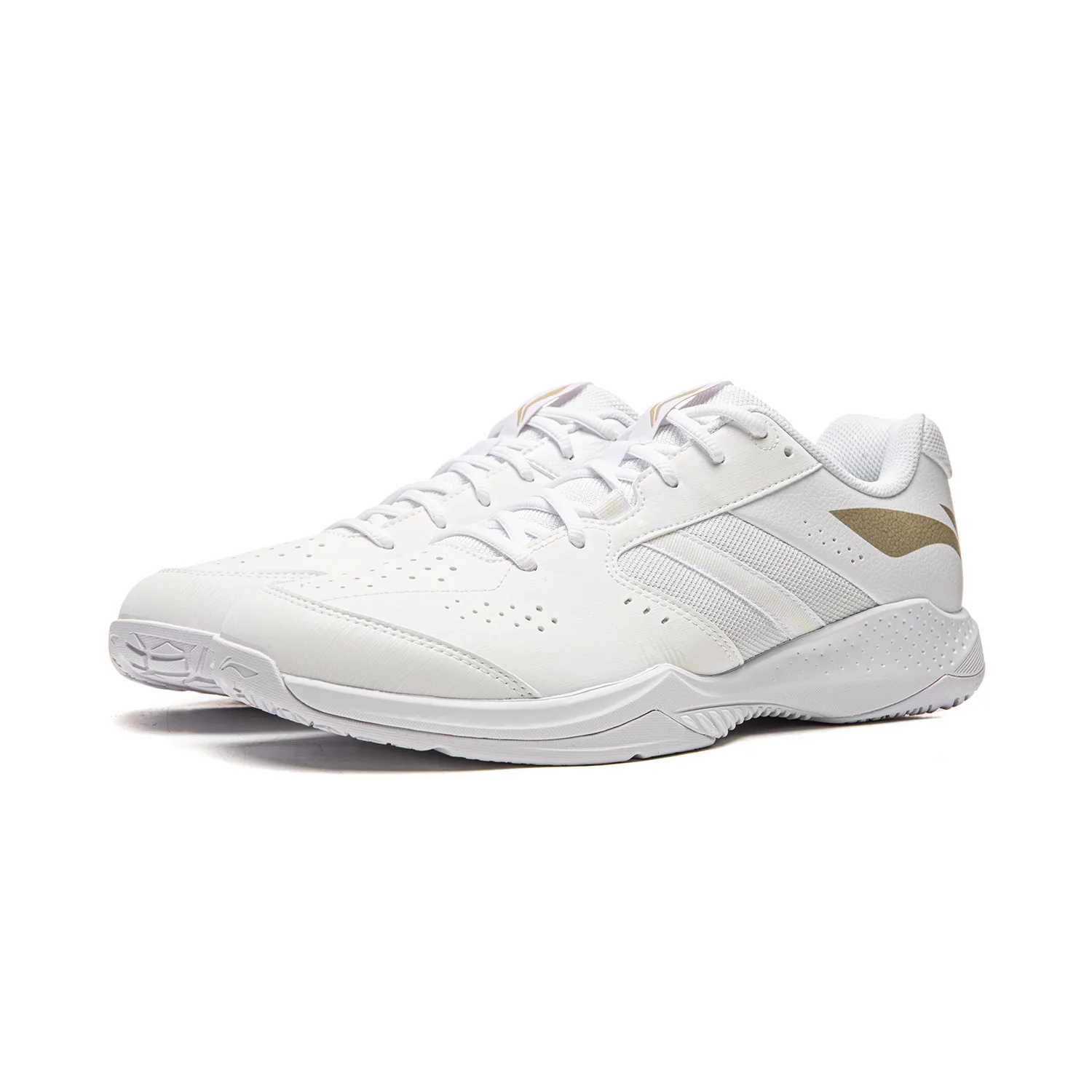 Кроссовки для бадминтона Li-Ning Breathable Low top Unisex, Standard White/Apricot Gold — фото 4