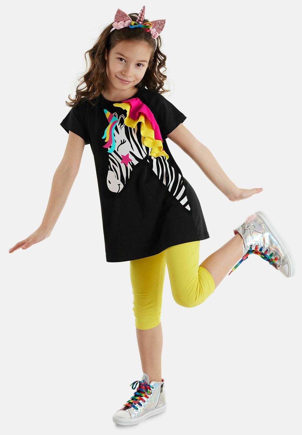 

Леггинсы ZEBRA CORN Denokids, цвет black yellow white