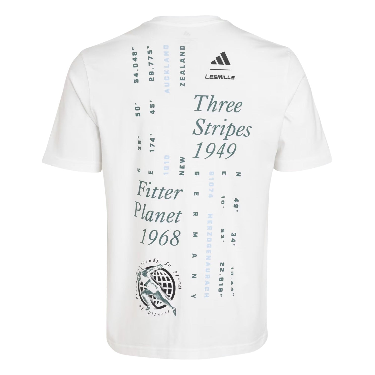 Футболка adidas Les Mills One Tribe Graphic Short Sleeve T-Shirt 'White' — фото 2