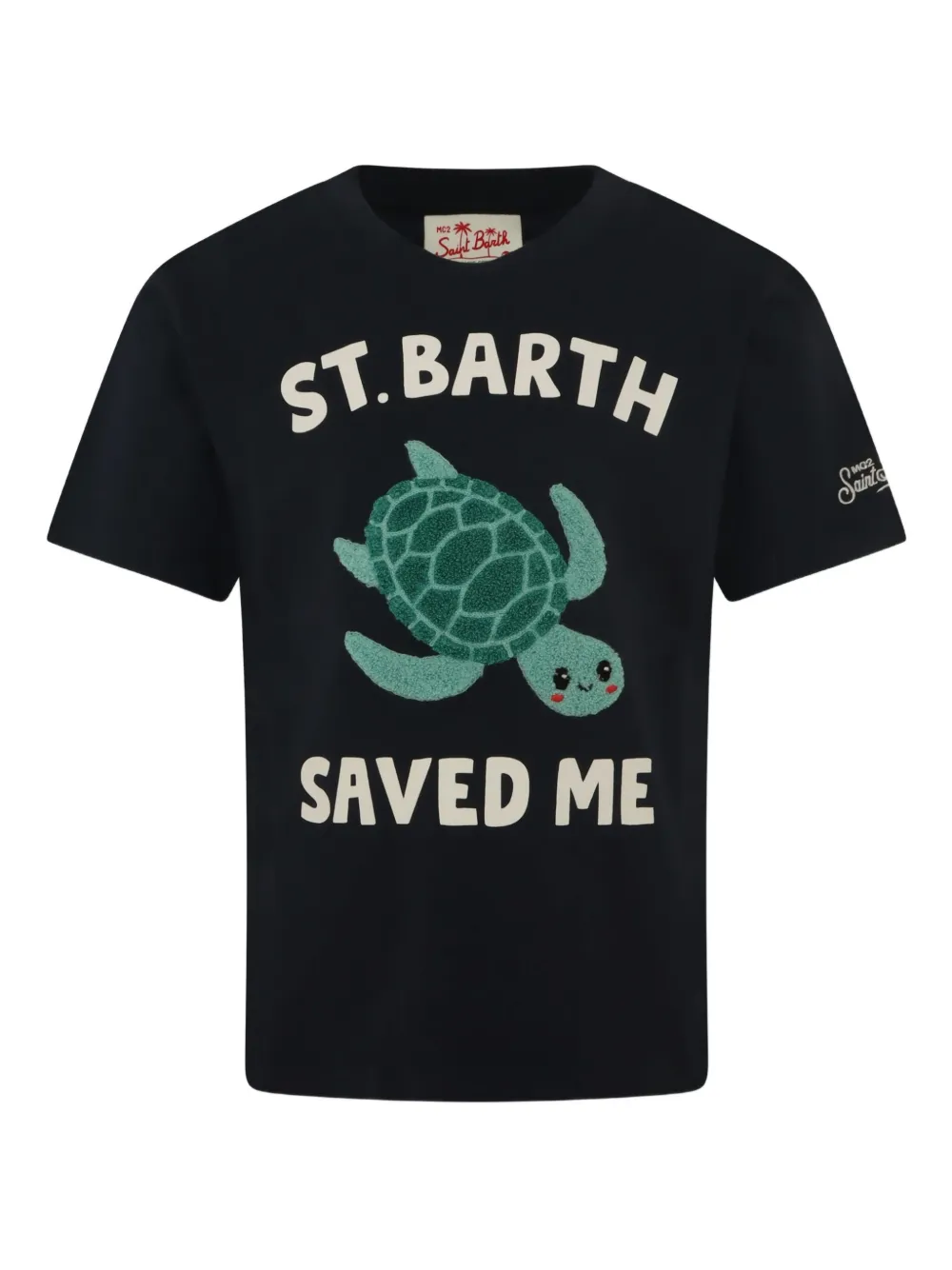 

Футболка с логотипом MC2 Saint Barth Kids, синий