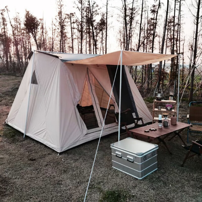 

Jingdian Guangnian ретро весенняя палатка цвета хаки на 34 человека темно-серая