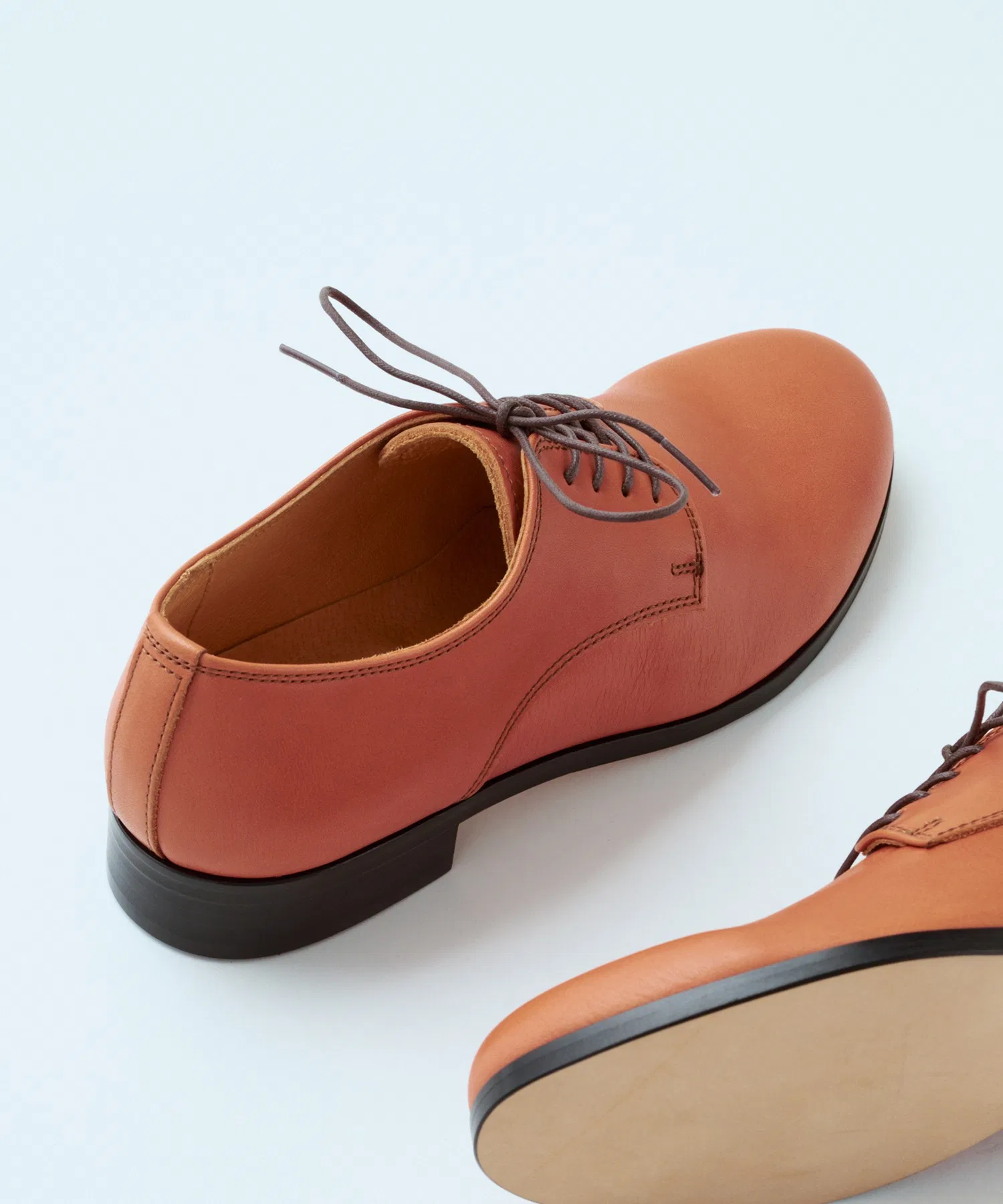 Мужские кожаные туфли ARCOLLETTA PADRONE EX DERBY PLAIN TOE чёрные — фото 4