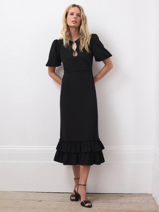 

Платье миди с отделкой diamante Mint Velvet, Black