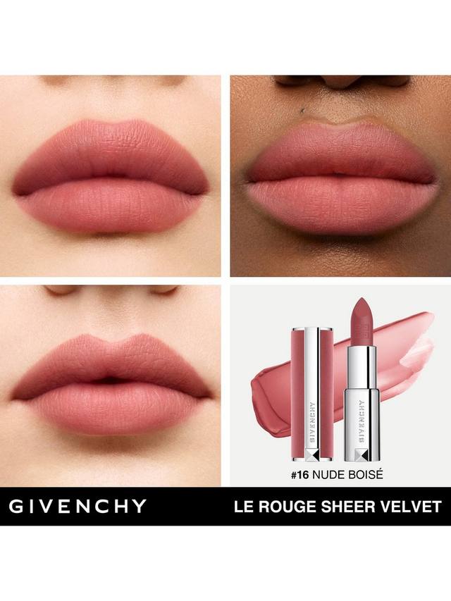 Le Rouge помада-карандаш с бархатным матовым покрытием Givenchy, 16 Nude Boisé — фото 4