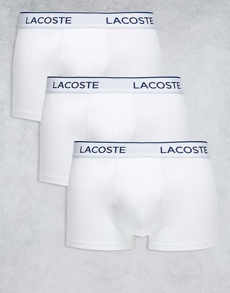 

Комплект из 3-х спортивных трусов белого цвета Lacoste