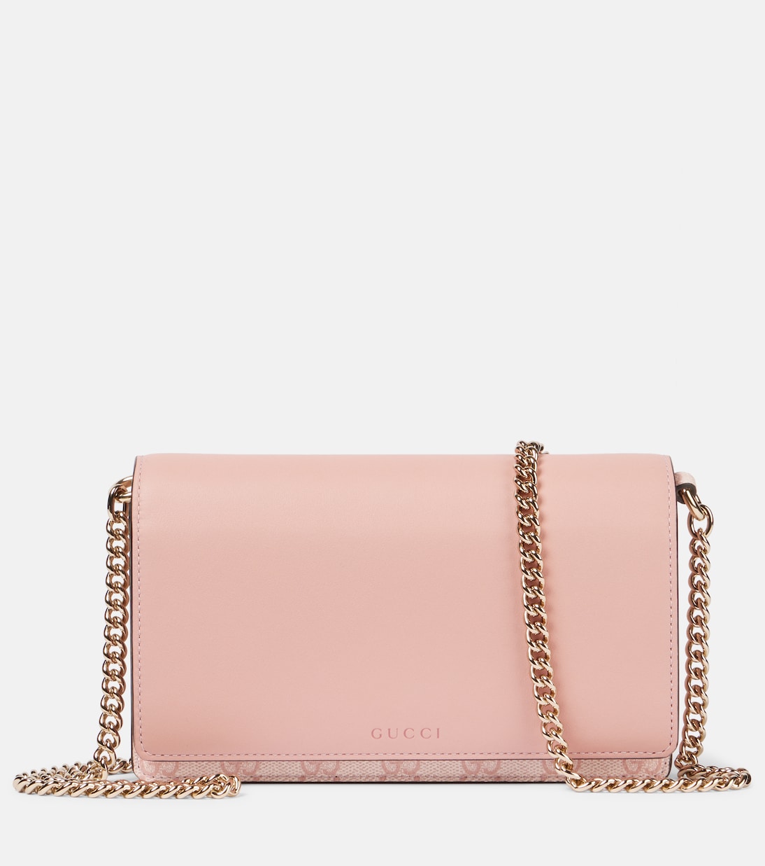 

Кошелек GG Emblem на цепочке с кожаной отделкой Gucci, Powd.Pi/Powd.P.Dk.Po
