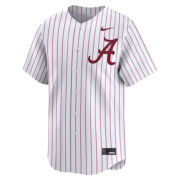 Мужская белая бейсбольная футболка Alabama Crimson Tide College Limited Nike — фото 3