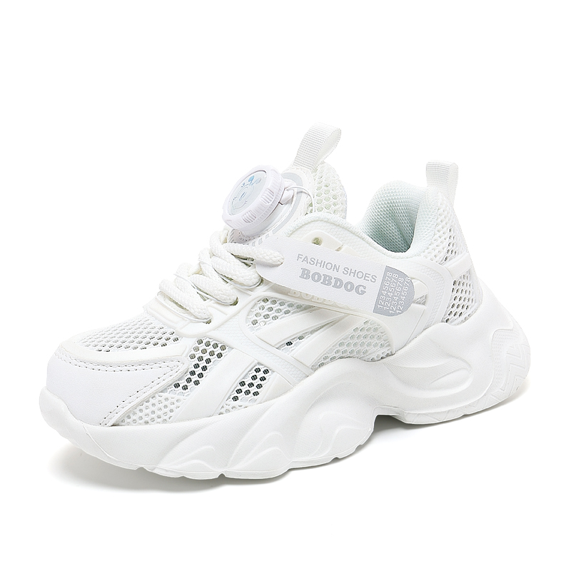 

Износостойкие, дышащие, легкие, амортизирующие детские кроссовки для бега BOBDOG, белый