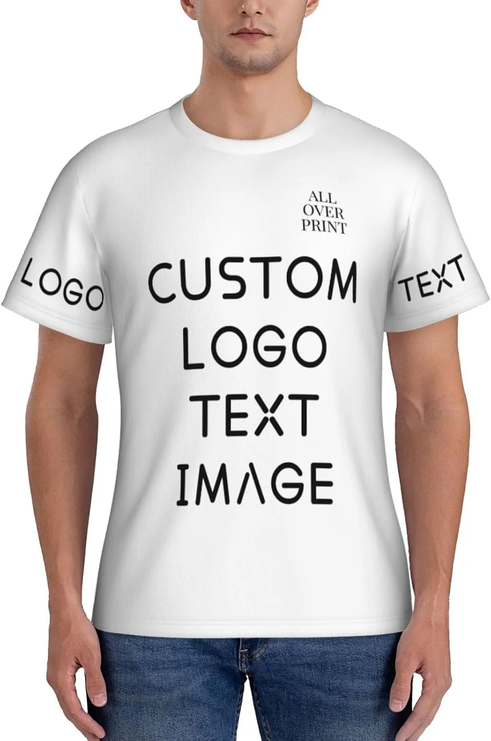 

Футболка с полной запечаткой Custom T Shirts с логотипом