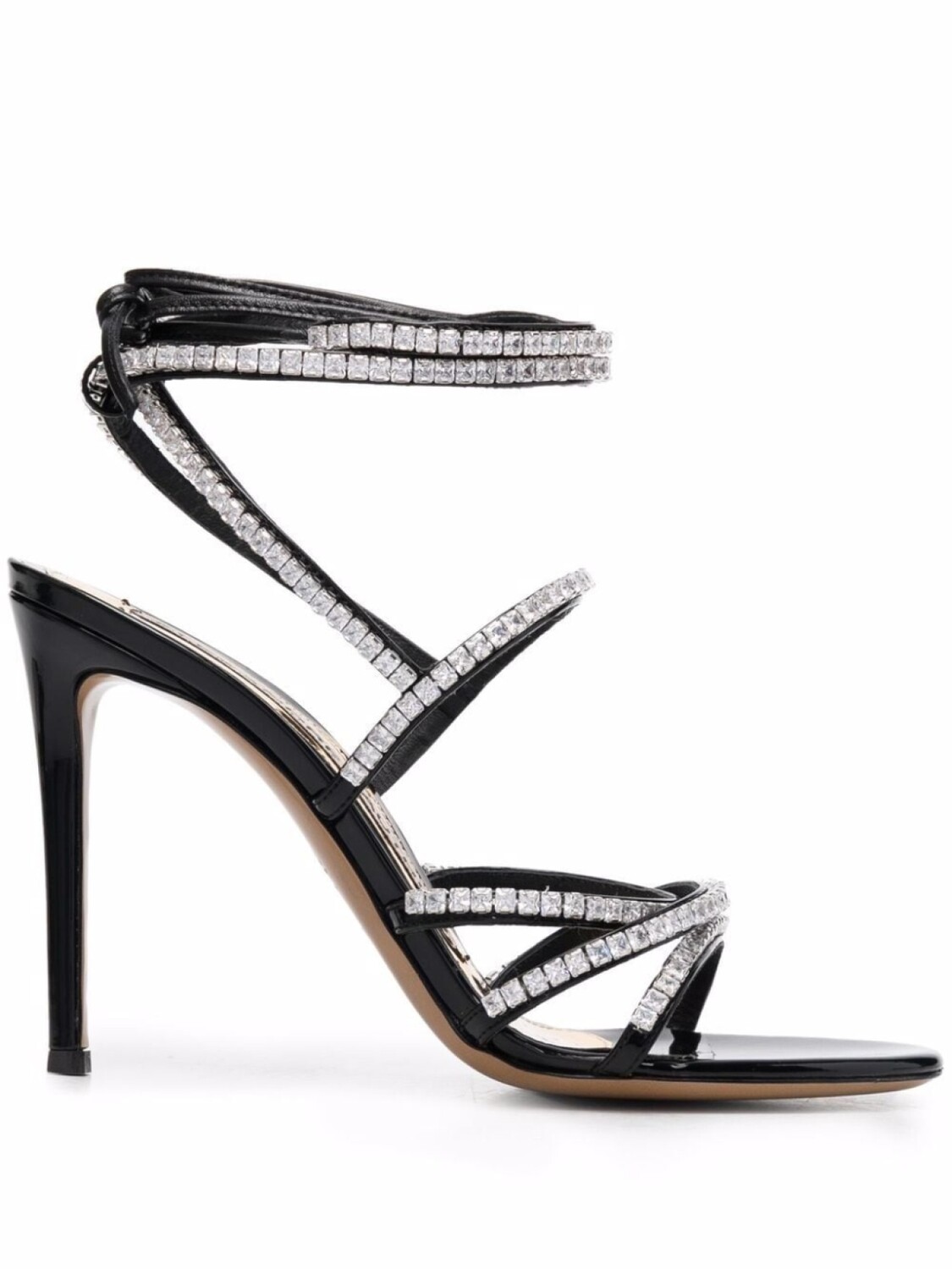 Alexandre Vauthier босоножки с кристаллами, черный