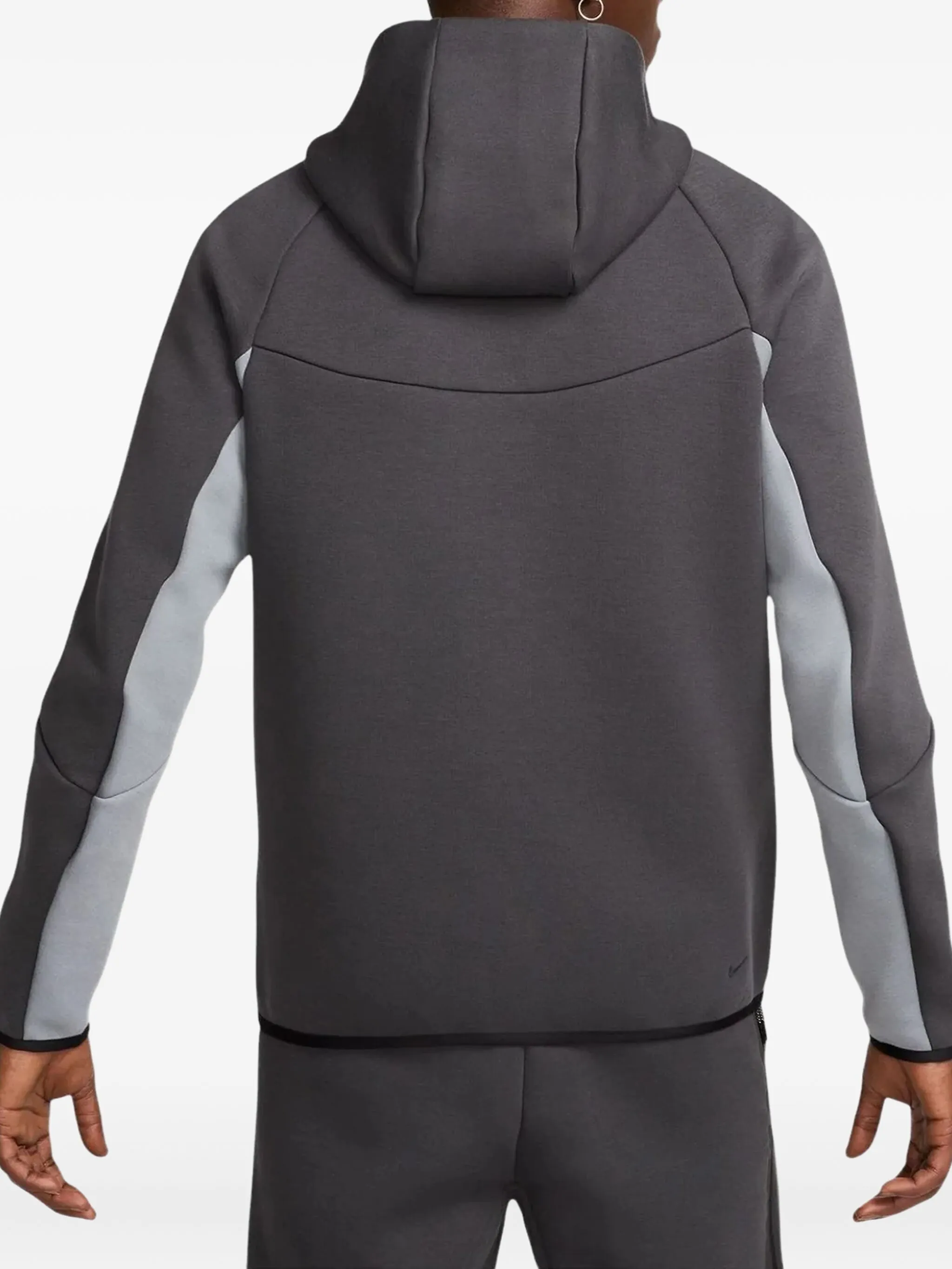 Худи Tech Fleece Windrunner на молнии Nike, серый — фото 2