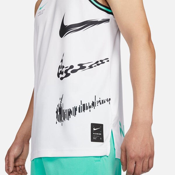 Майки ДНК разблокируют вашу космическую баскетбольную майку Nike, белый — фото 3