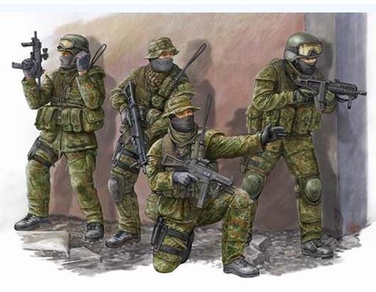 

Современные немецкие фигурки KSK Commandos для склейки, 4 шт. TRUMPETER