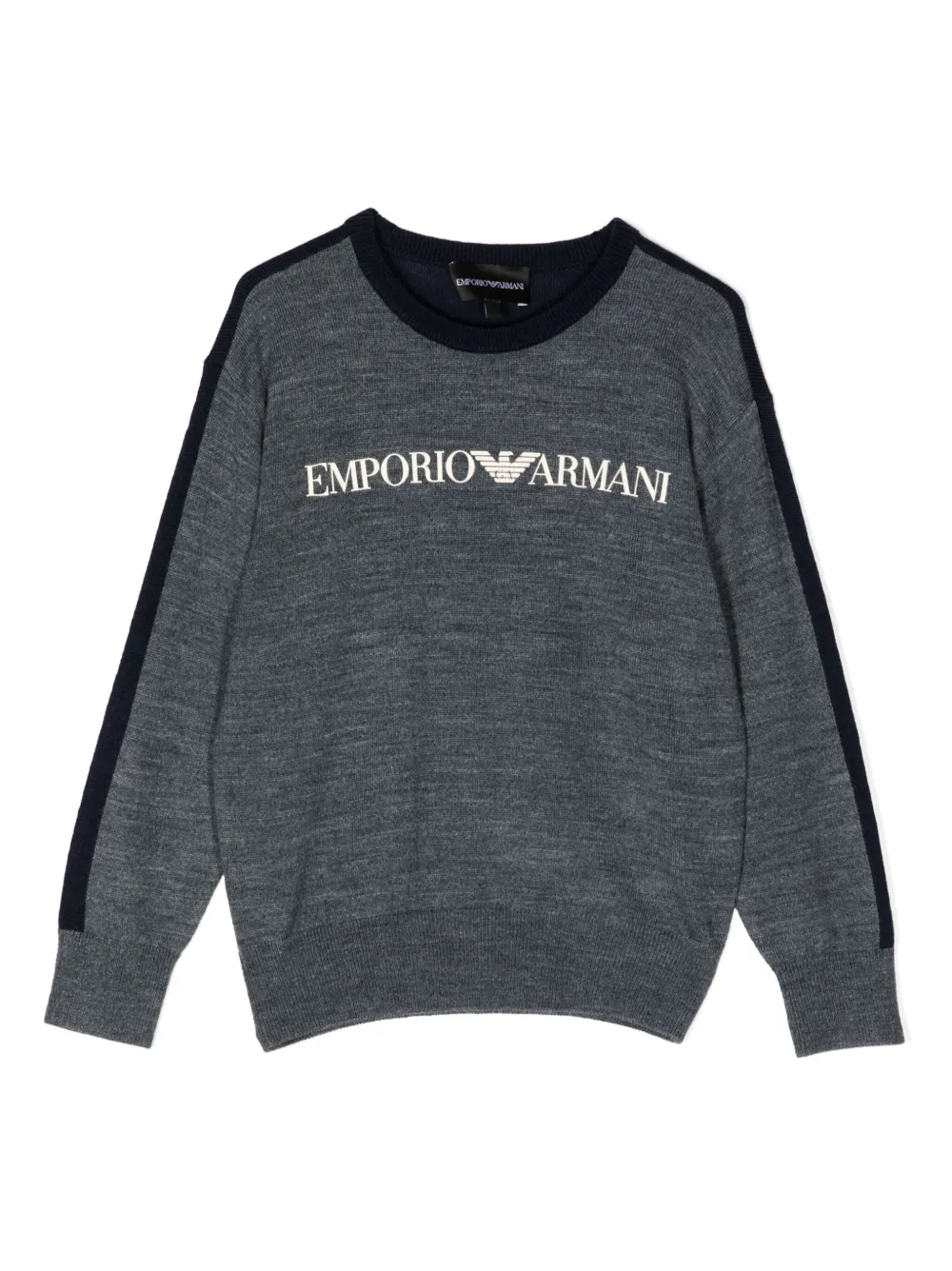 

Джемпер с вышитым логотипом Emporio Armani Kids, синий