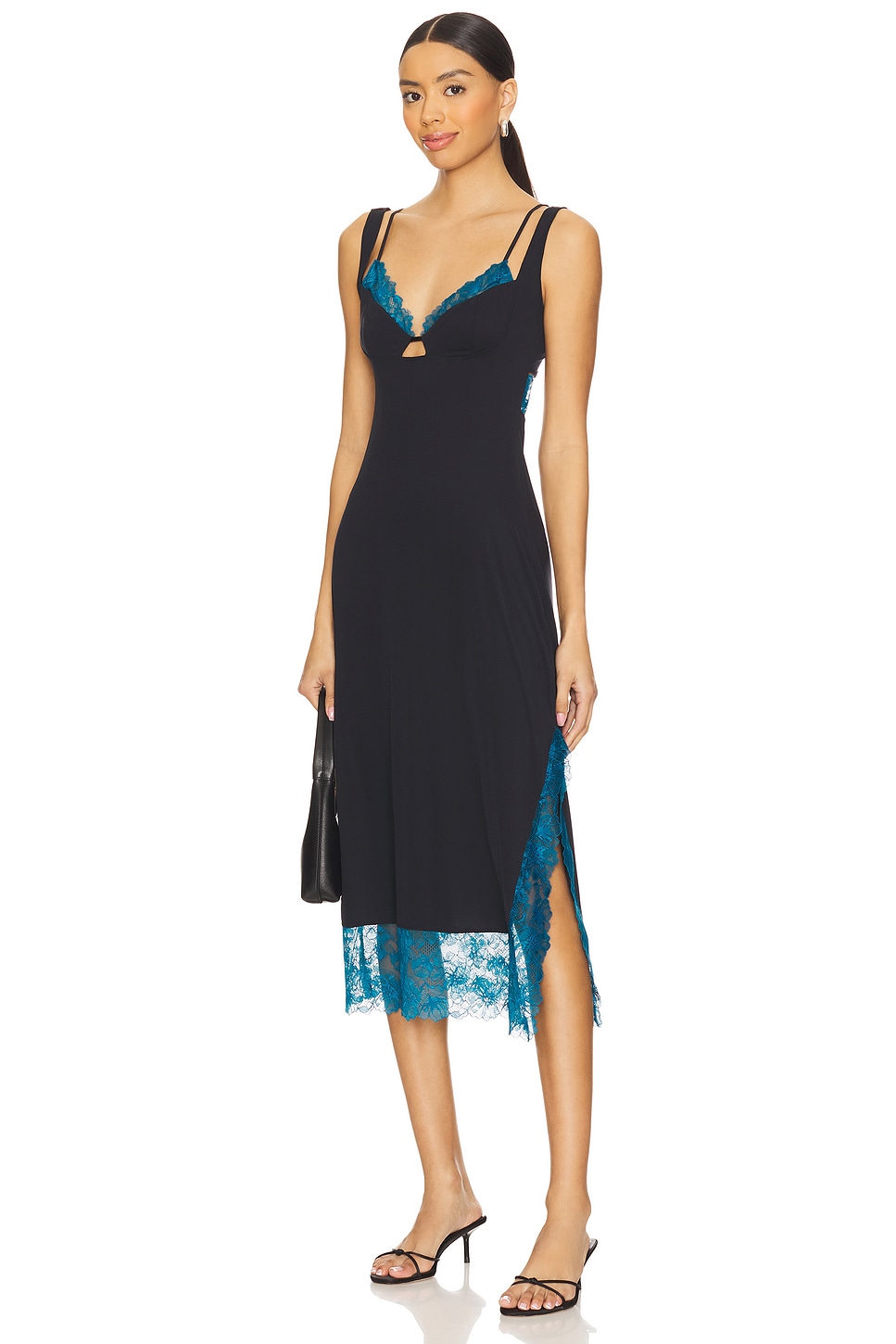 

X intimately fp платье-миди "party crasher" Free People, black combo