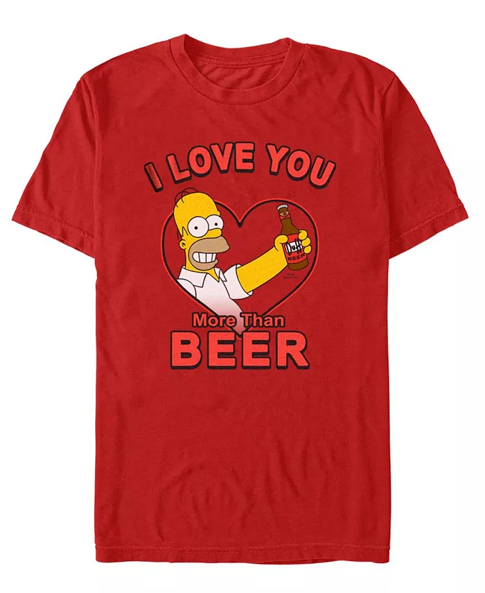 

Мужская футболка с коротким рукавом The Simpson's Beer Mine Fifth Sun, красный