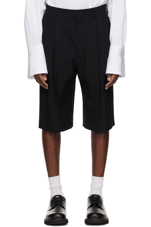 

Шерстяные шорты по фигуре Dries Van Noten, черный