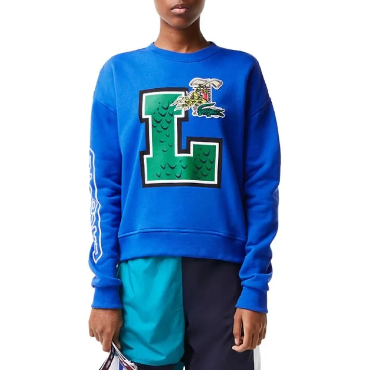 Свитшот женский LACOSTE, стильный, K1Q/Dock Blue — фото 3