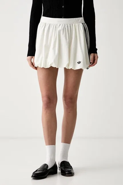 Юбка-бомбка с лампасами Adidas Originals, бежевый
