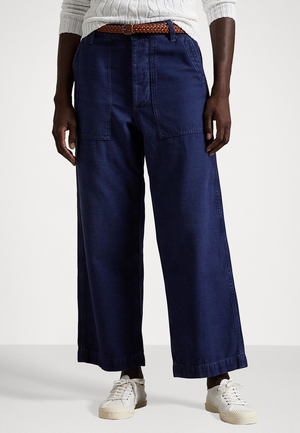 

Брюки THE RICKY WIDE LEG CROP PANT Polo Ralph Lauren, темно-синий